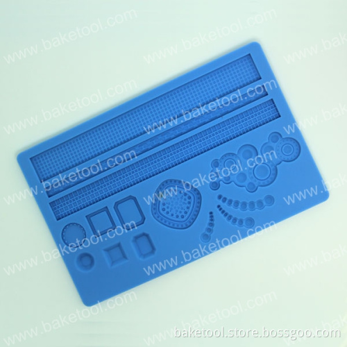 Pearls&Jewels Silicone Impression Decoration Cookie Baking Mold for Fondant